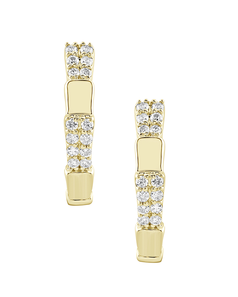 Aros Argollas Diamantes Viper Oro Amarillo 18K