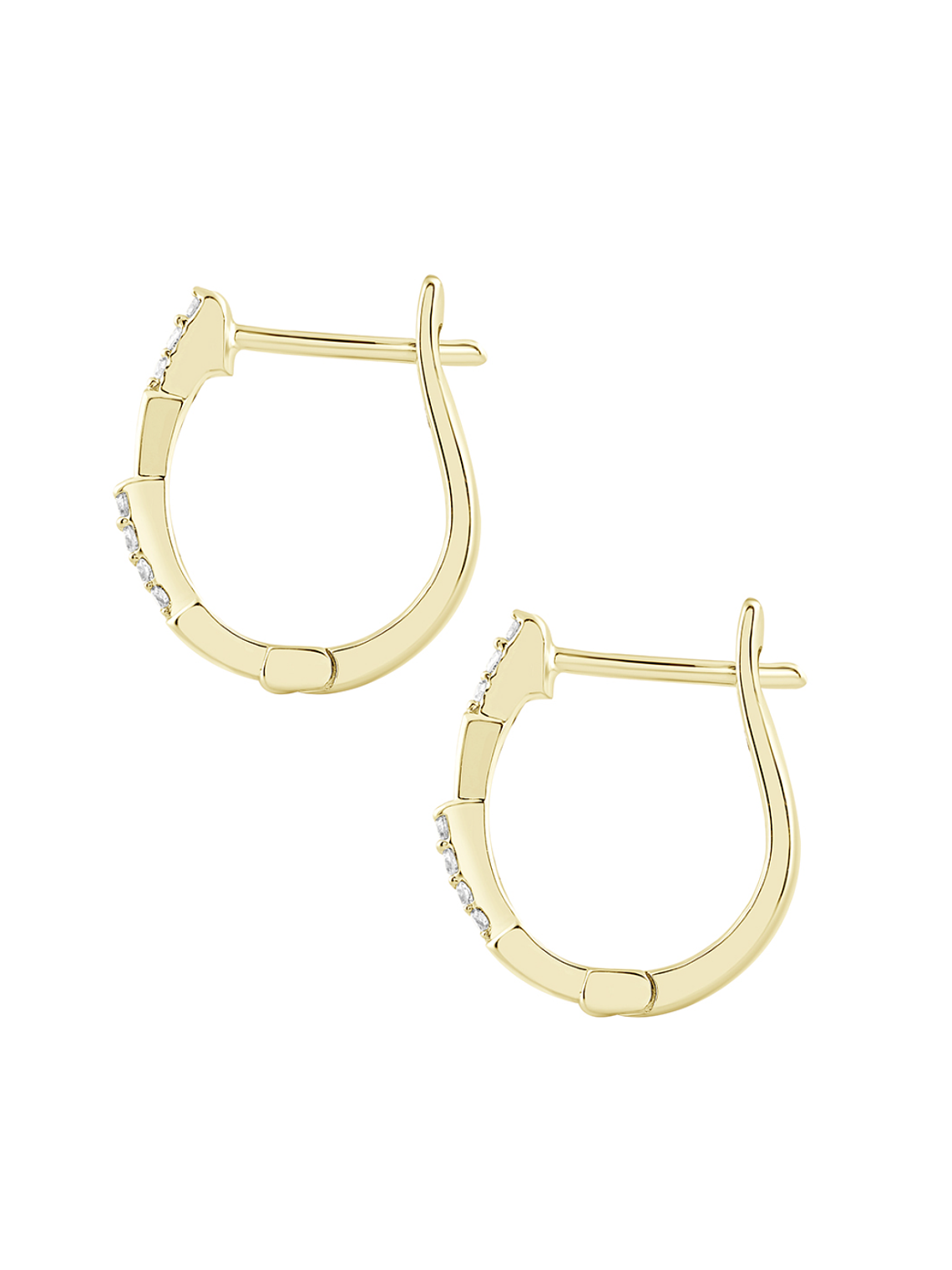 Aros Argollas Diamantes Viper Oro Amarillo 18K 4