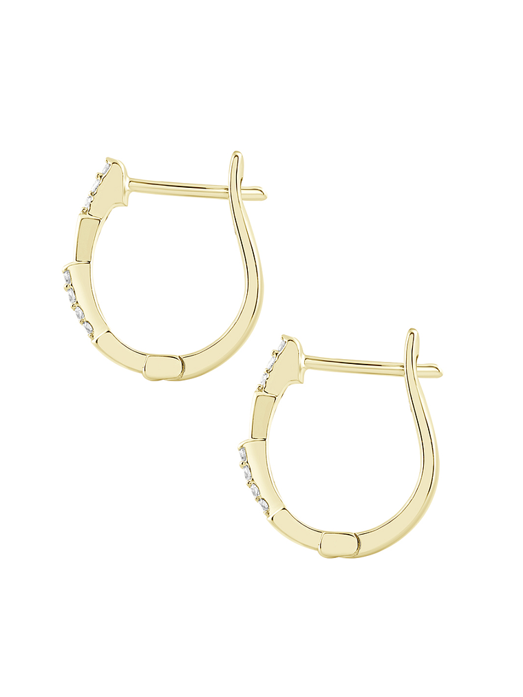 Aros Argollas Diamantes Viper Oro Amarillo 18K 4