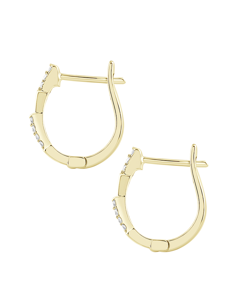 Aros Argollas Diamantes Viper Oro Amarillo 18K