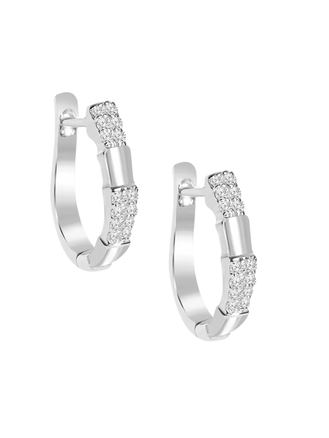 Aros Argollas Diamantes Viper Oro Blanco 18K 1