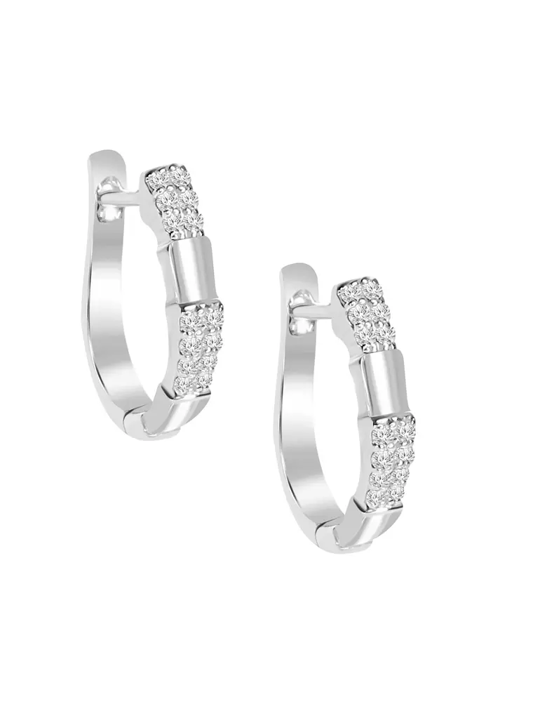 Aros Argollas Diamantes Viper Oro Blanco 18K 1