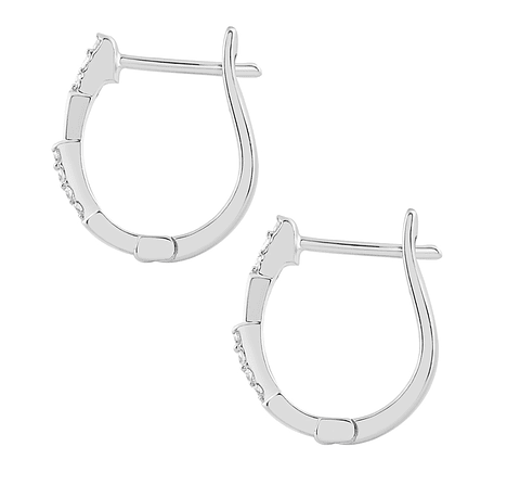 Aros Argollas Diamantes Viper Oro Blanco 18K