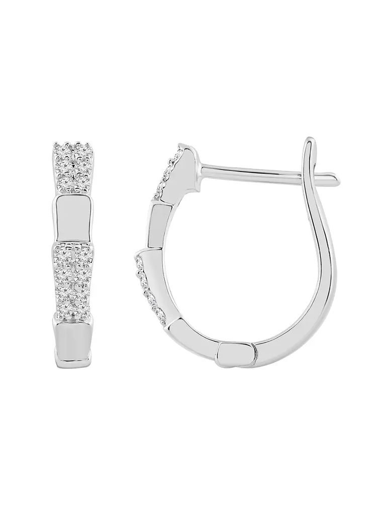 Aros Argollas Diamantes Viper Oro Blanco 18K 3