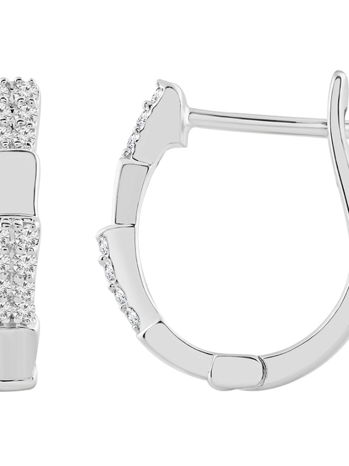 Aros Argollas Diamantes Viper Oro Blanco 18K 3