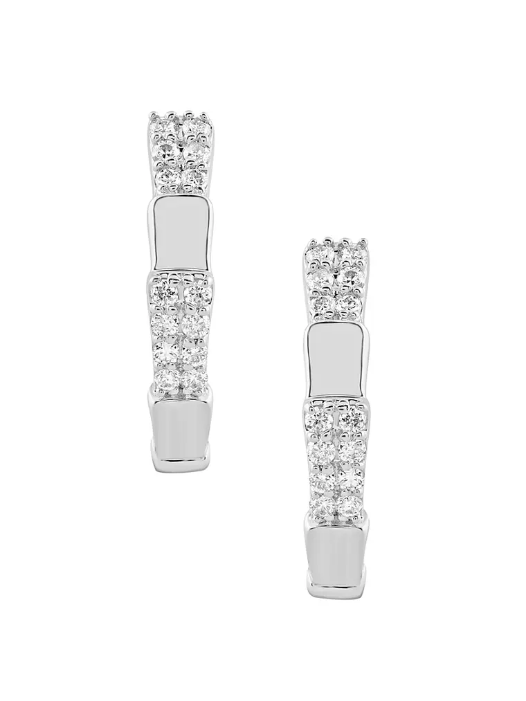 Aros Argollas Diamantes Viper Oro Blanco 18K 4