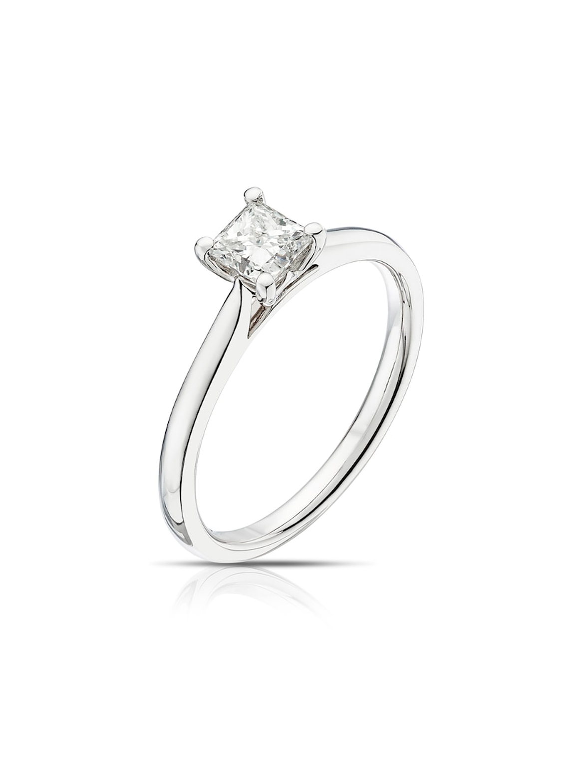 Anillo Solitario Diamante Princess 50 puntos en Platino Certificado GIA 2