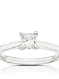 Anillo Solitario Diamante Princess 50 puntos en Platino Certificado GIA - Miniatura 4