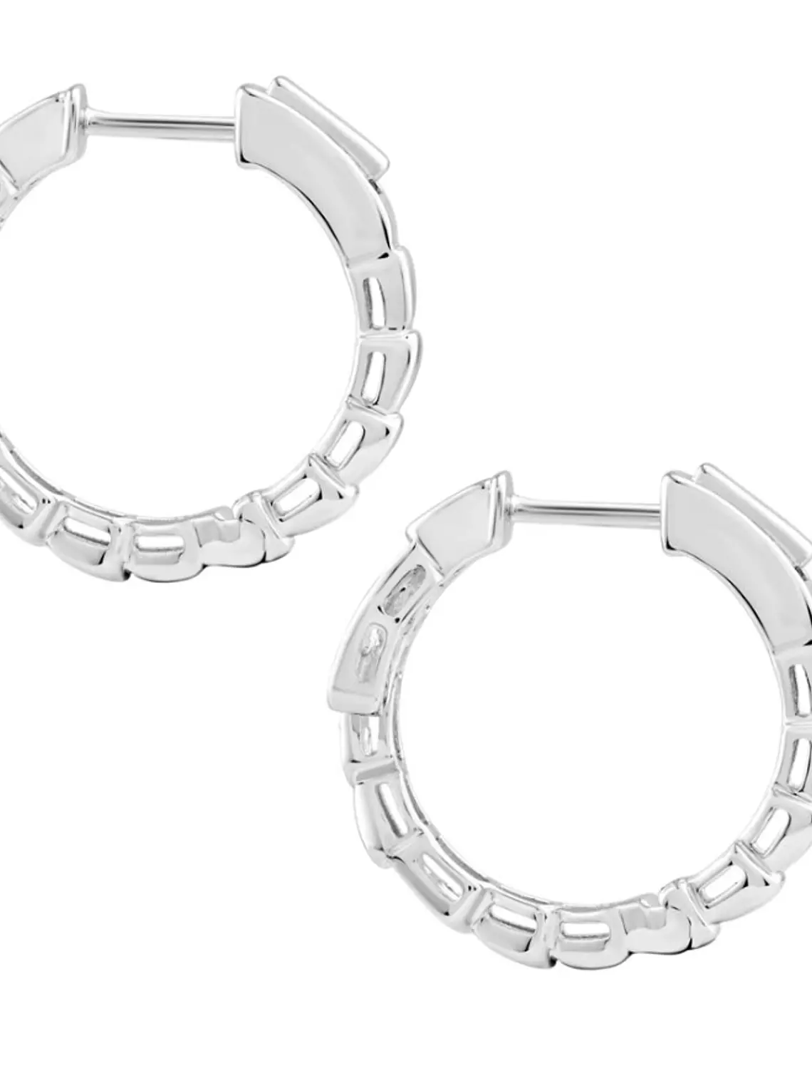 Aros Argollas Serpiemte Diamantes Viper Oro Blanco 18K 3