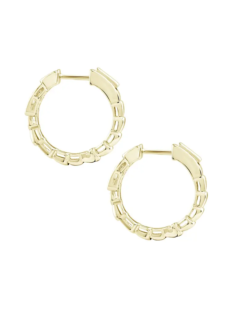 Aros Argollas Serpiemte Diamantes Viper Oro Amarillo 18K 3