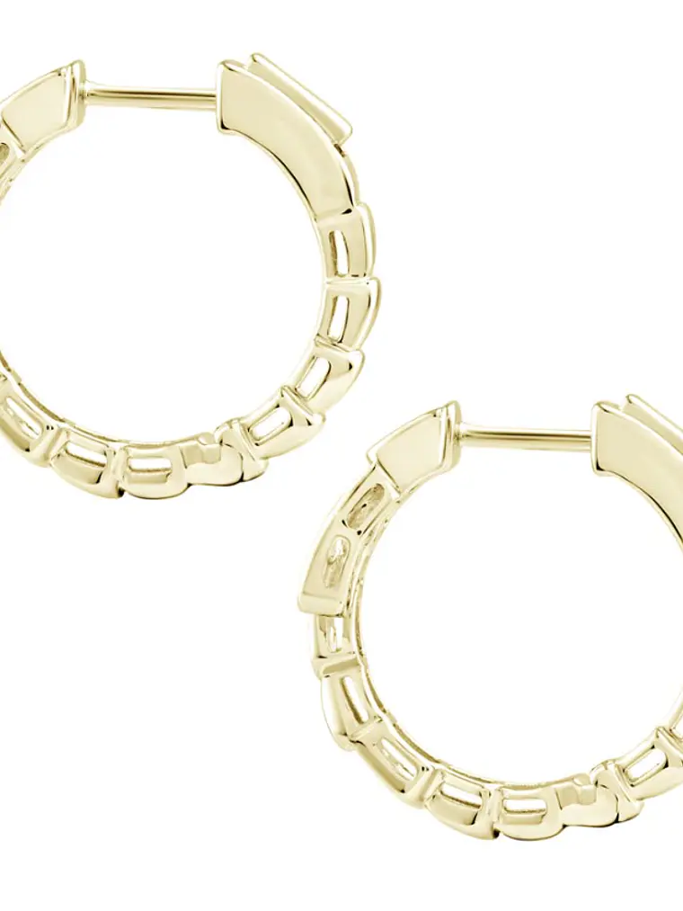 Aros Argollas Serpiemte Diamantes Viper Oro Amarillo 18K 3