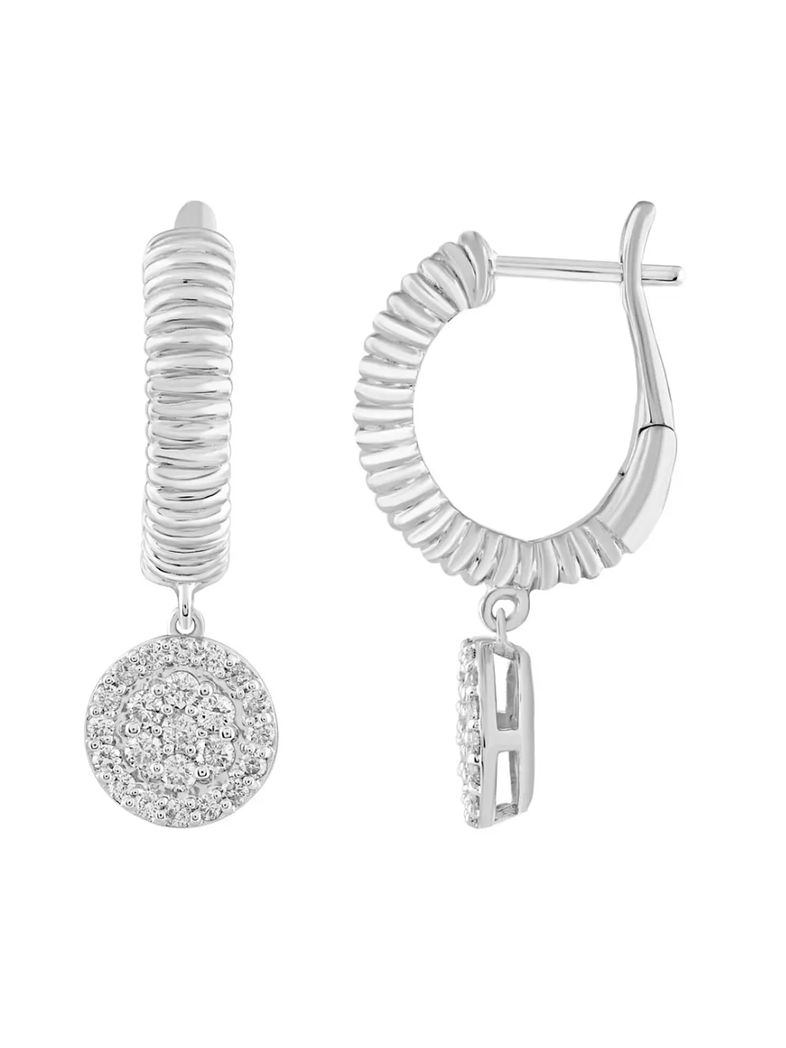 Maravillosos Aros Diamantes en Oro Blanco 18K 2