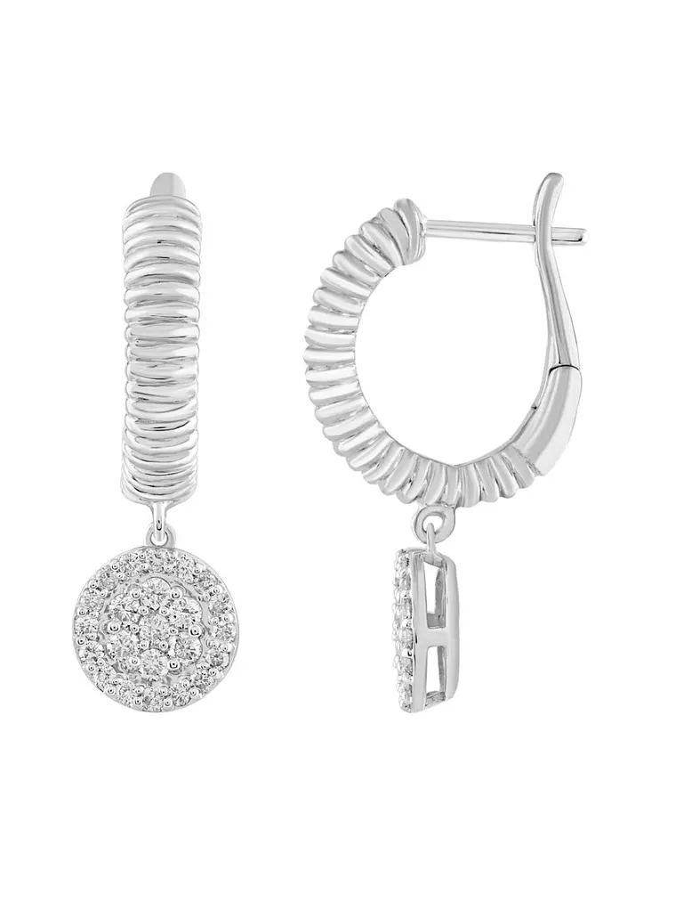 Maravillosos Aros Diamantes en Oro Blanco 18K 2