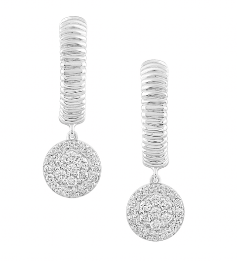 Maravillosos Aros Diamantes en Oro Blanco 18K