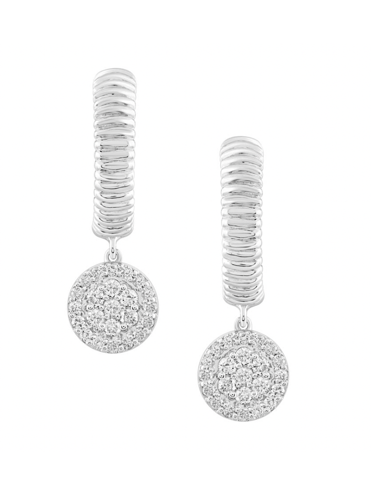 Maravillosos Aros Diamantes en Oro Blanco 18K 1