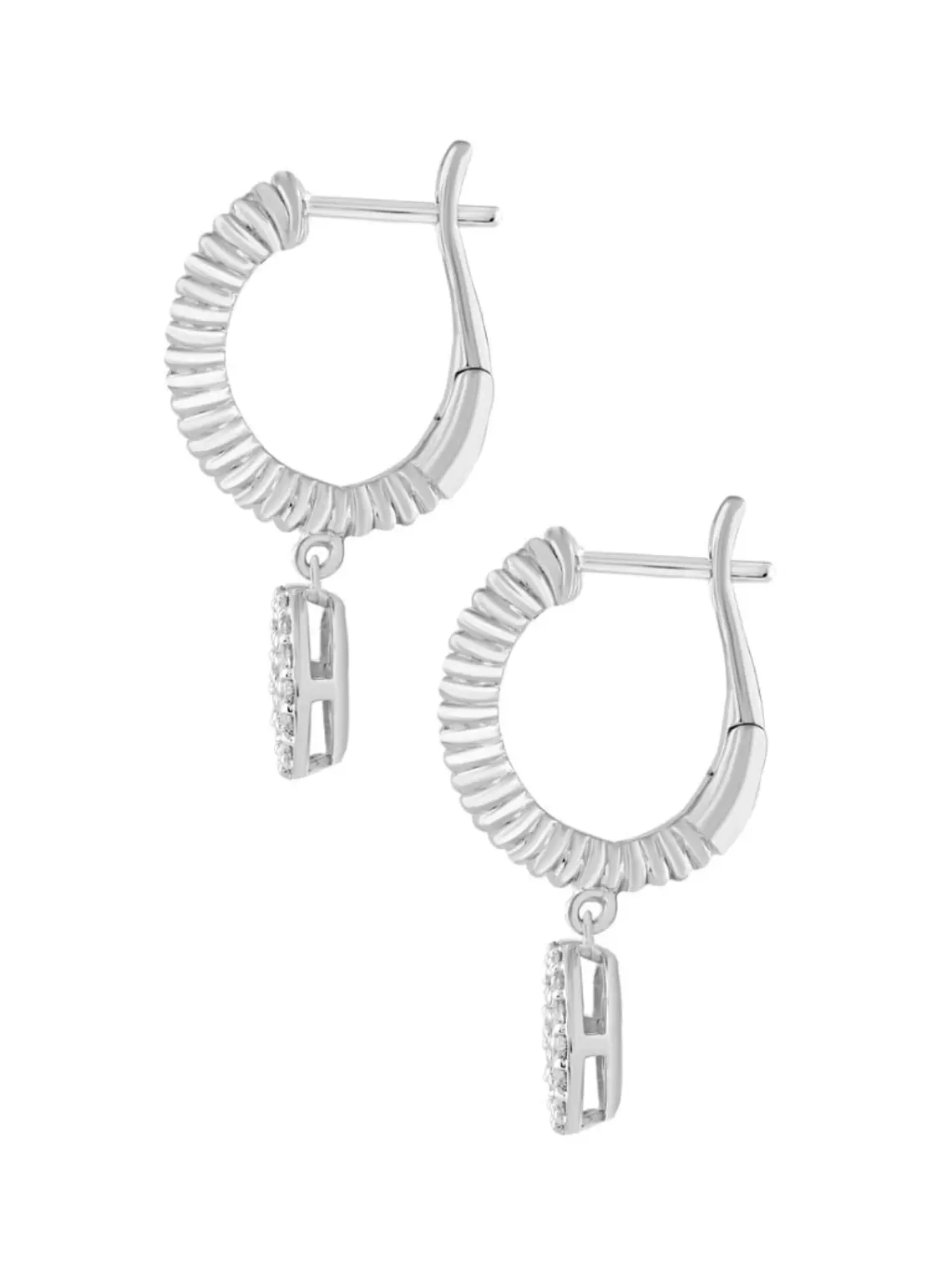 Maravillosos Aros Diamantes en Oro Blanco 18K 3