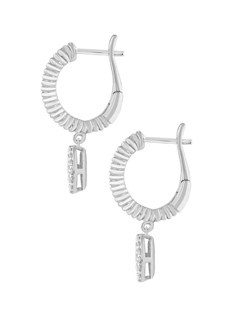 Maravillosos Aros Diamantes en Oro Blanco 18K 3