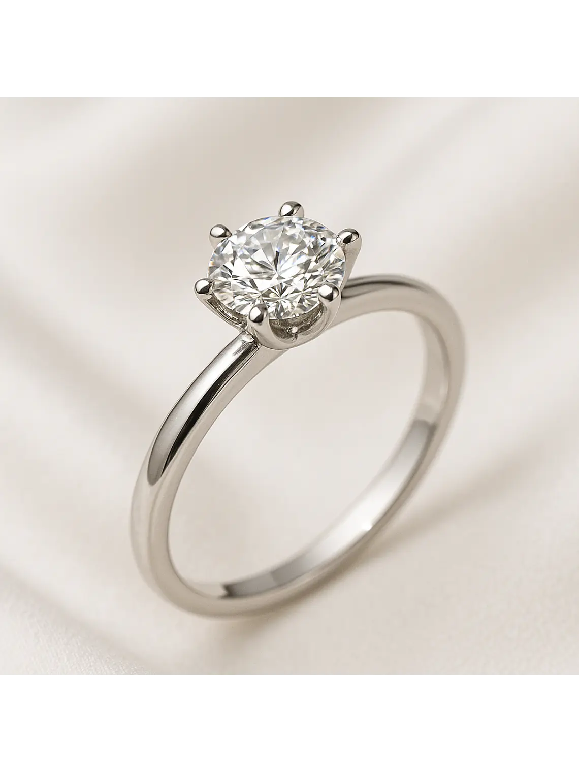 Anillo Solitario de Gran Diamante de 1.01 Ct GIA en Platino 5