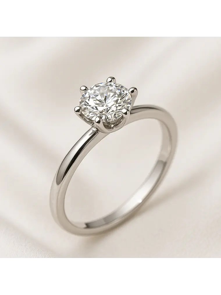 Anillo Solitario de Gran Diamante de 1.01 Ct GIA en Platino 5