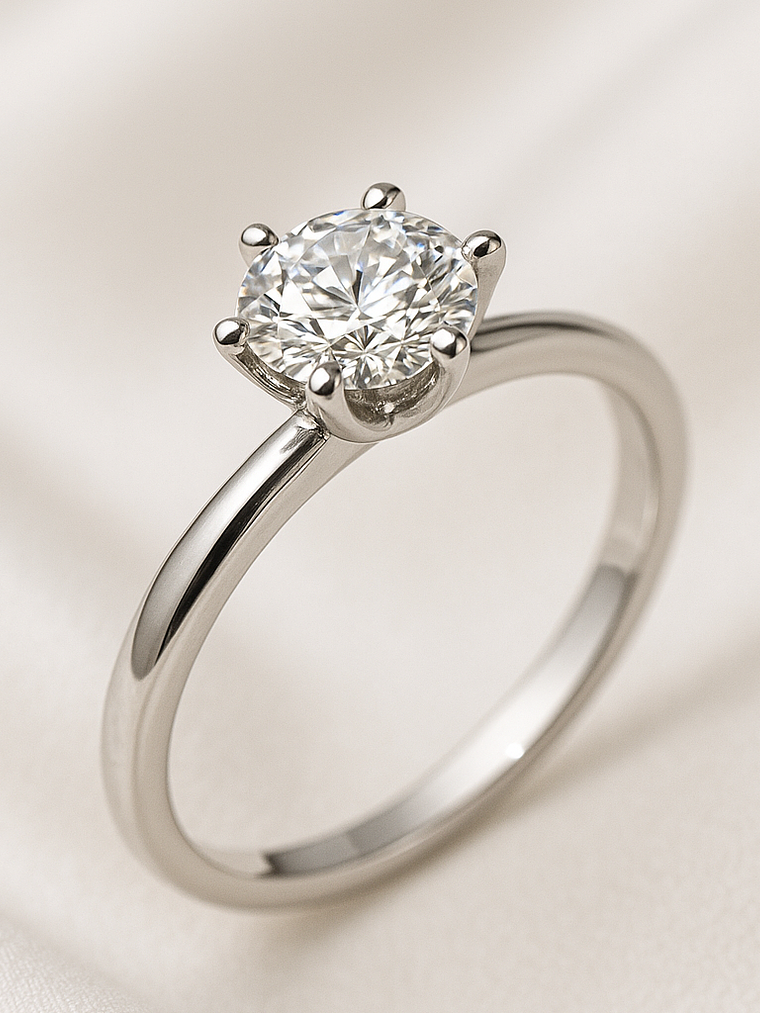 Anillo Solitario de Gran Diamante de 1.01 Ct GIA en Platino 5