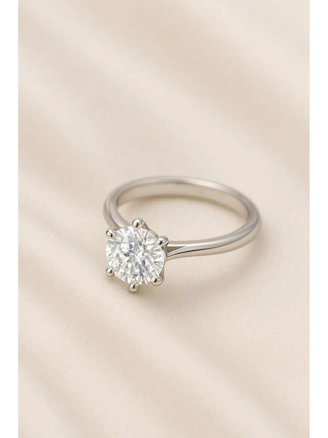 Anillo Solitario de Gran Diamante de 1.01 Ct GIA en Platino 2