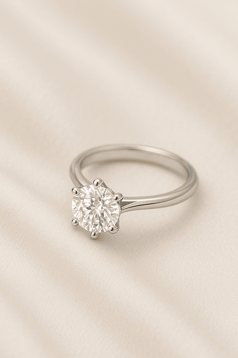 Anillo Solitario de Gran Diamante de 1.01 Ct GIA en Platino