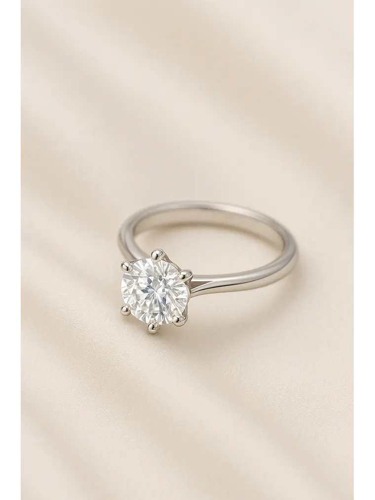 Anillo Solitario de Gran Diamante de 1.01 Ct GIA en Platino 2