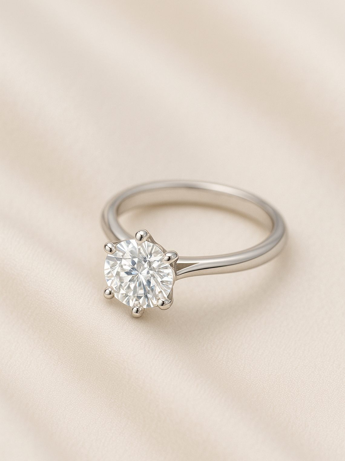 Anillo Solitario de Gran Diamante de 1.01 Ct GIA en Platino 2