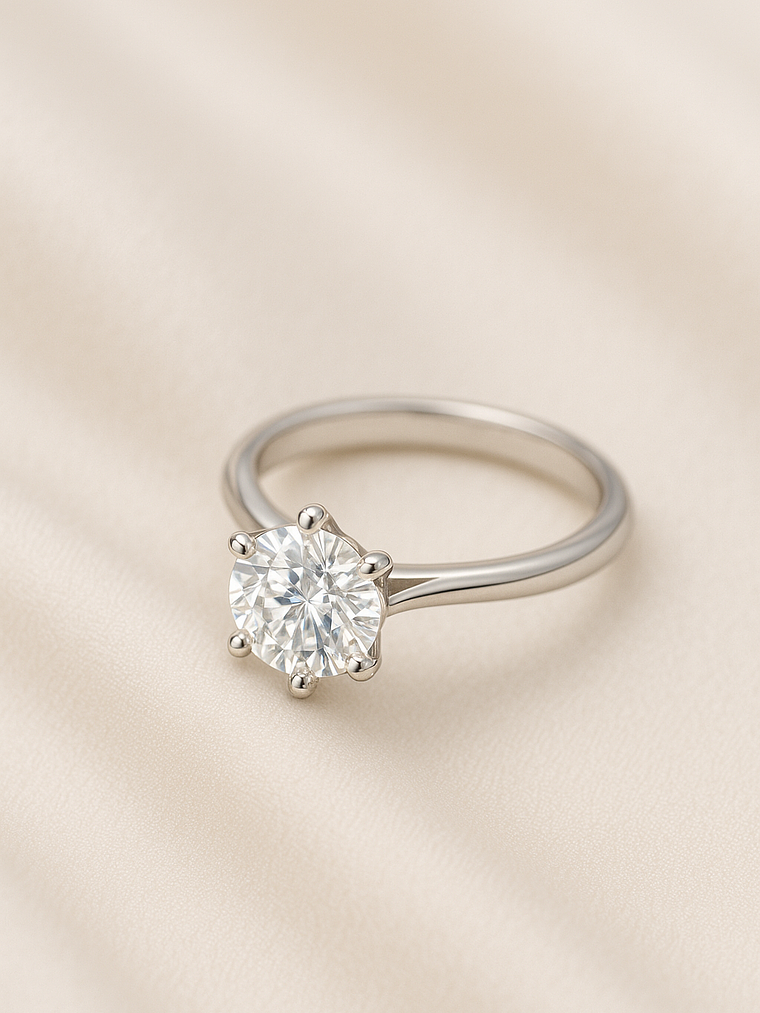 Anillo Solitario de Gran Diamante de 1.01 Ct GIA en Platino 2