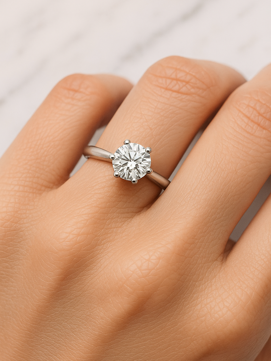 Anillo Solitario de Gran Diamante de 1.01 Ct GIA en Platino 4