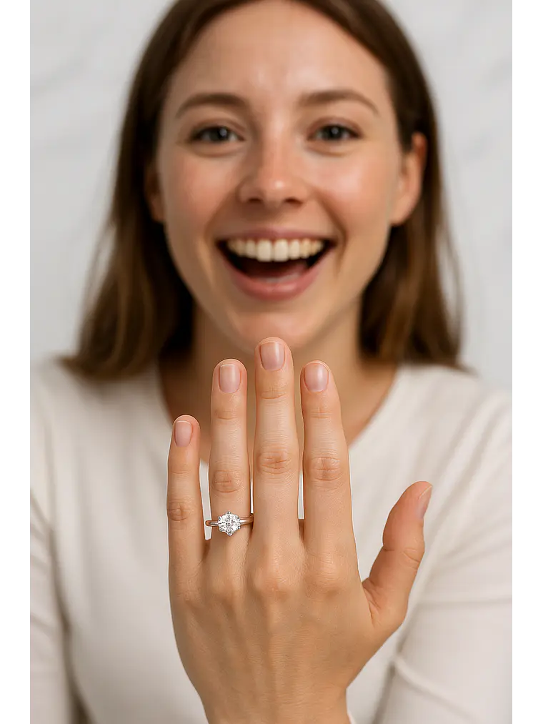 Anillo Solitario de Gran Diamante de 1.01 Ct GIA en Platino 6