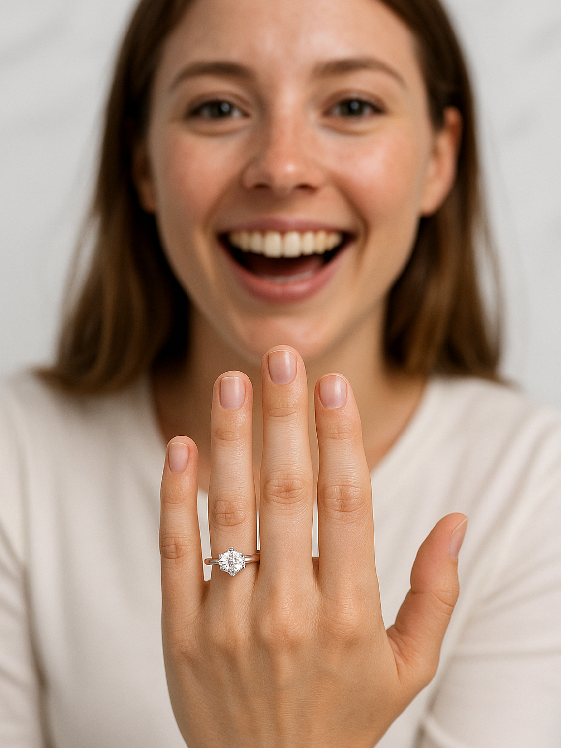 Anillo Solitario de Gran Diamante de 1.01 Ct GIA en Platino 6