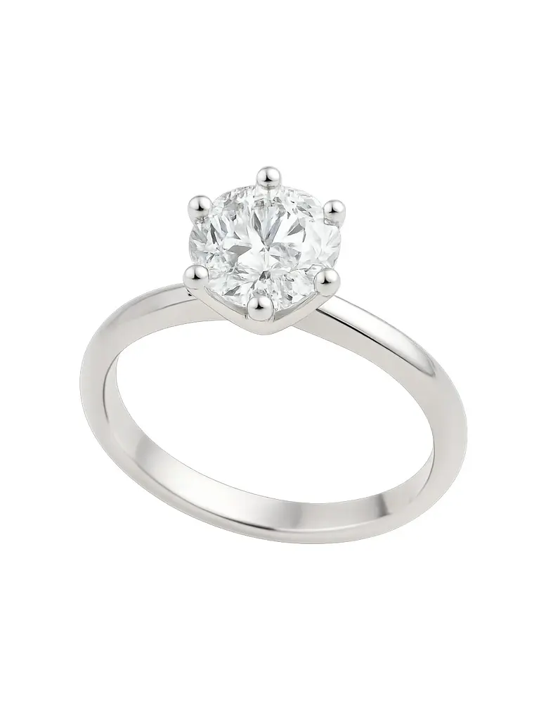 Anillo Solitario de Gran Diamante de 1.01 Ct GIA en Platino 1