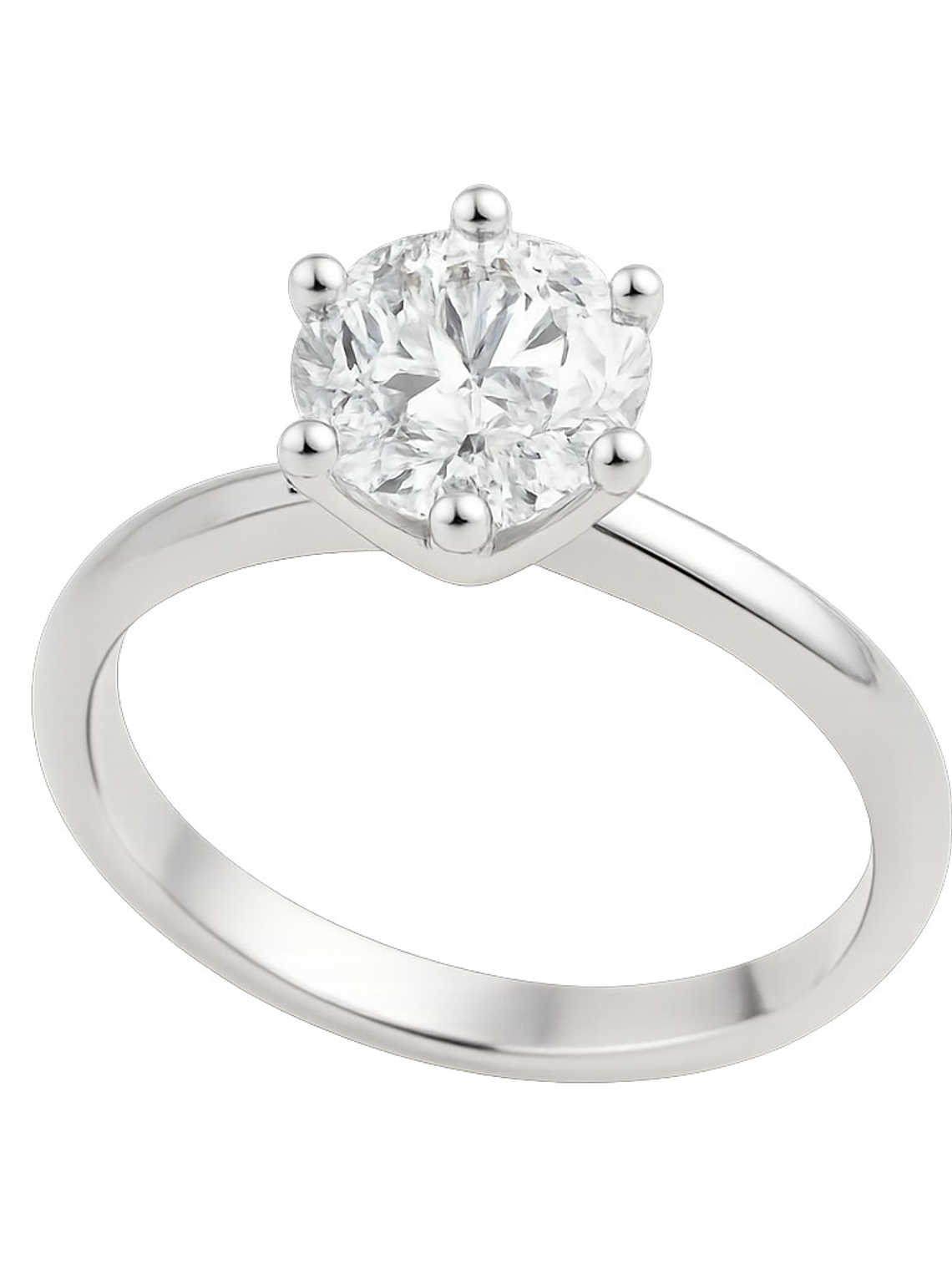 Anillo Solitario de Gran Diamante de 1.01 Ct GIA en Platino 1