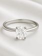Anillo Solitario Diamante Ovalado Certificado GIA Platino  - Miniatura 1