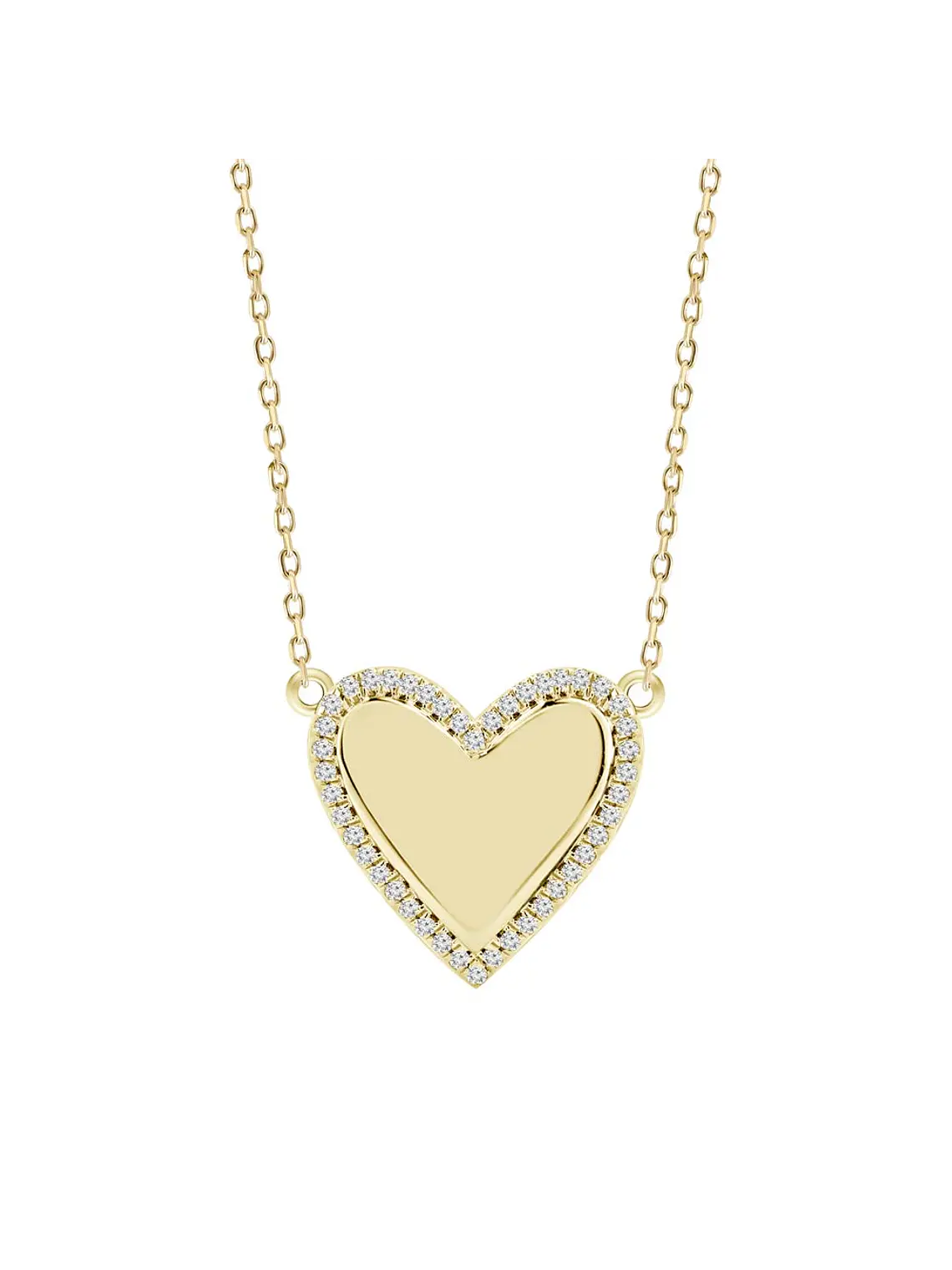 Collar Corazón Diamantes en Oro Amarillo 18K 1