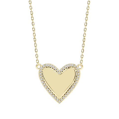 Collar Corazón Diamantes en Oro Amarillo 18K