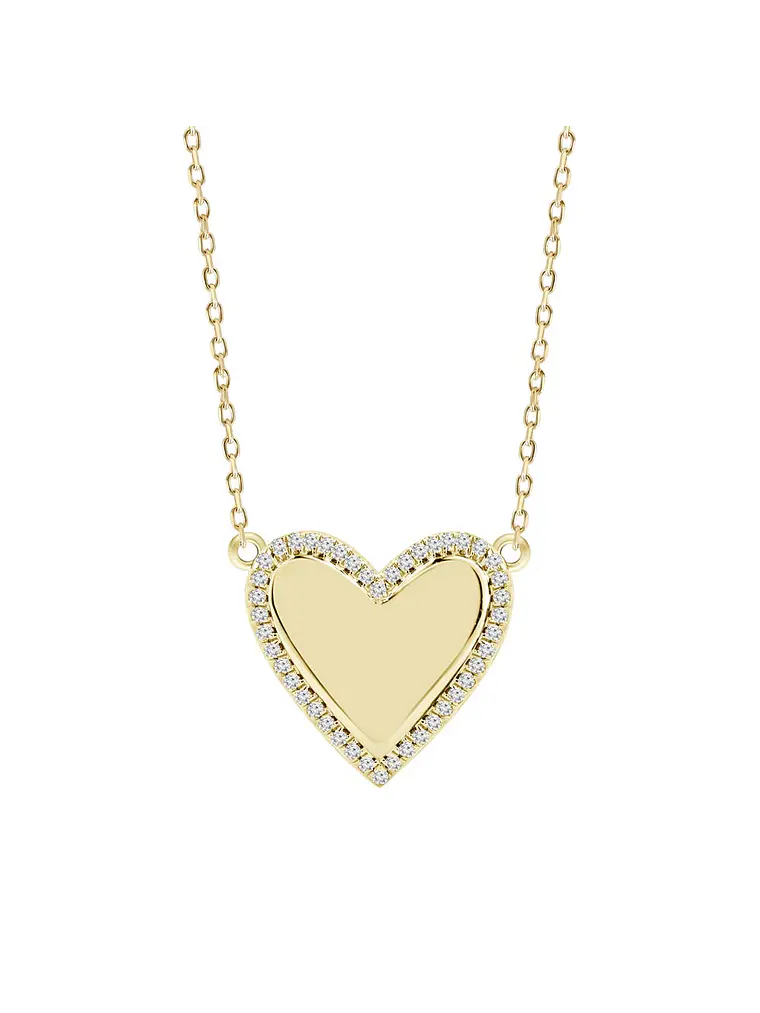 Collar Corazón Diamantes en Oro Amarillo 18K 1