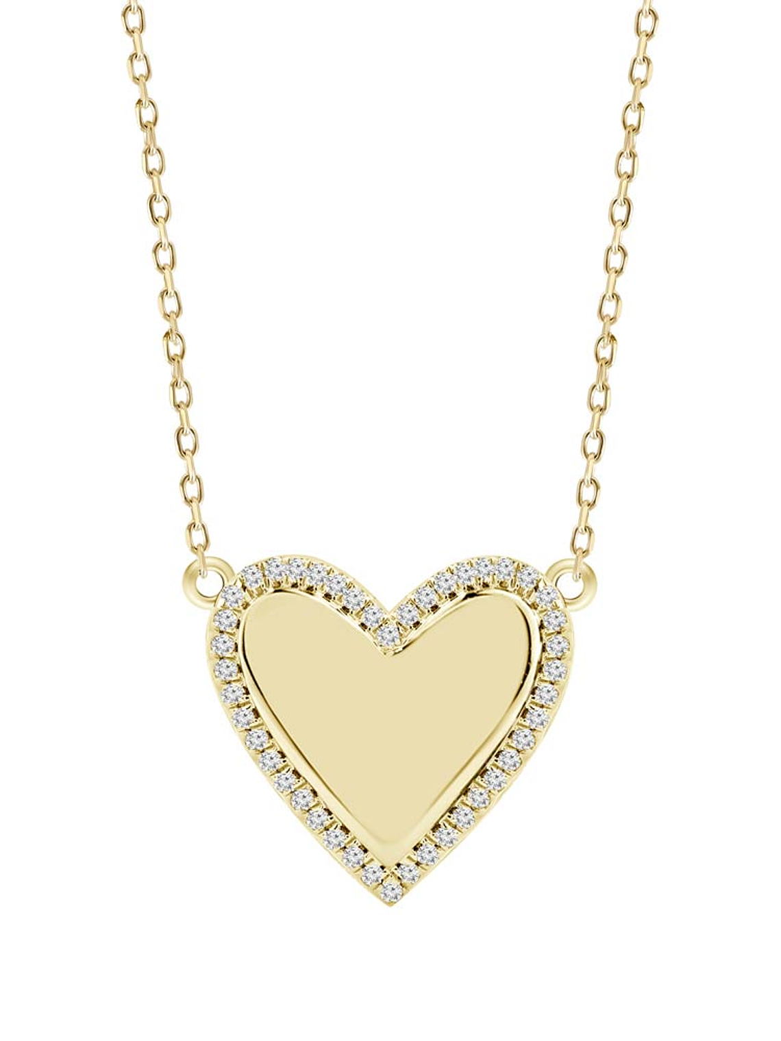 Collar Corazón Diamantes en Oro Amarillo 18K 1
