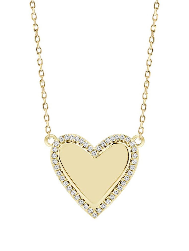 Collar Corazón Diamantes en Oro Amarillo 18K 1