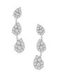 Aros Trepadores Triple Diamantes en Oro Blanco 18K - Miniatura 1