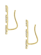 Aros Trepadores Triple Diamantes en Oro Amarillo 18K - Miniatura 3