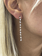 Aros Largos Eslabones Diamantes Multishped en Oro Blanco 18K - Miniatura 4