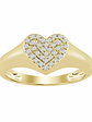 Anillo Chevalier Forma Corazón Pavé Oro Amarillo 18K - Miniatura 1