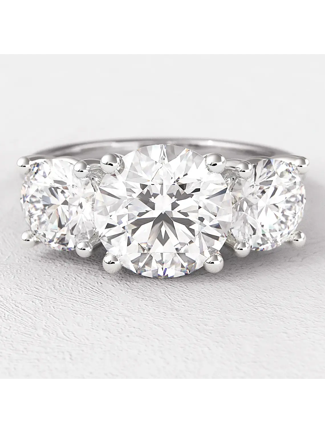 Gran Anillo Tricillo 2.0 Ct Diamantes Oro Blanco 18K 2