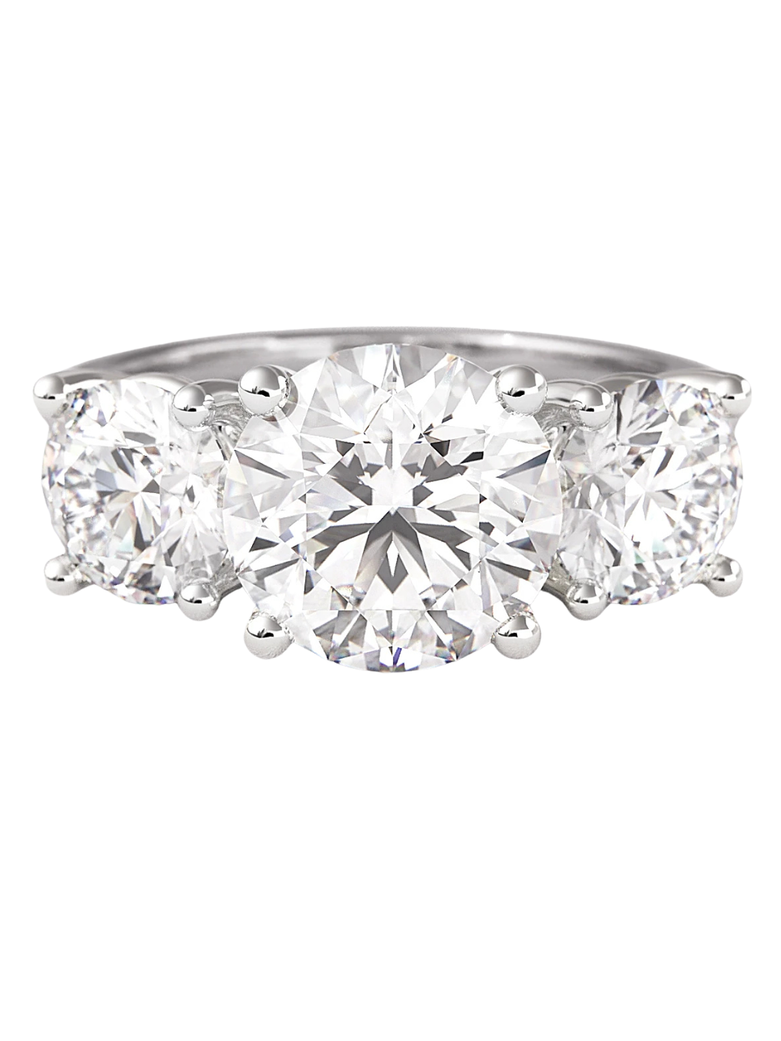 Gran Anillo Tricillo 2.0 Ct Diamantes Oro Blanco 18K 1