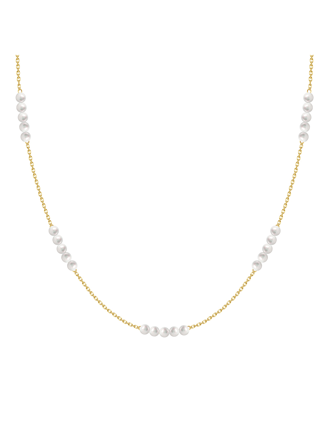 Collar de 25 Perlas Cultivadas Pequeñas en Oro Amarillo 18K 1