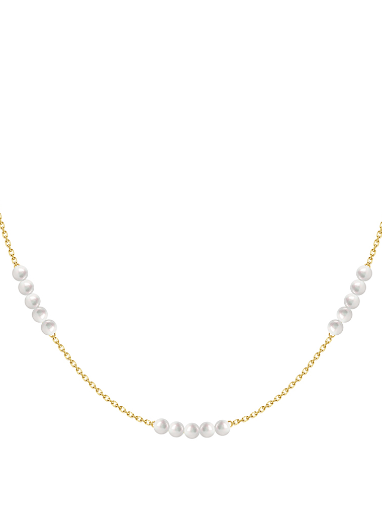 Collar de 25 Perlas Cultivadas Pequeñas en Oro Amarillo 18K 1