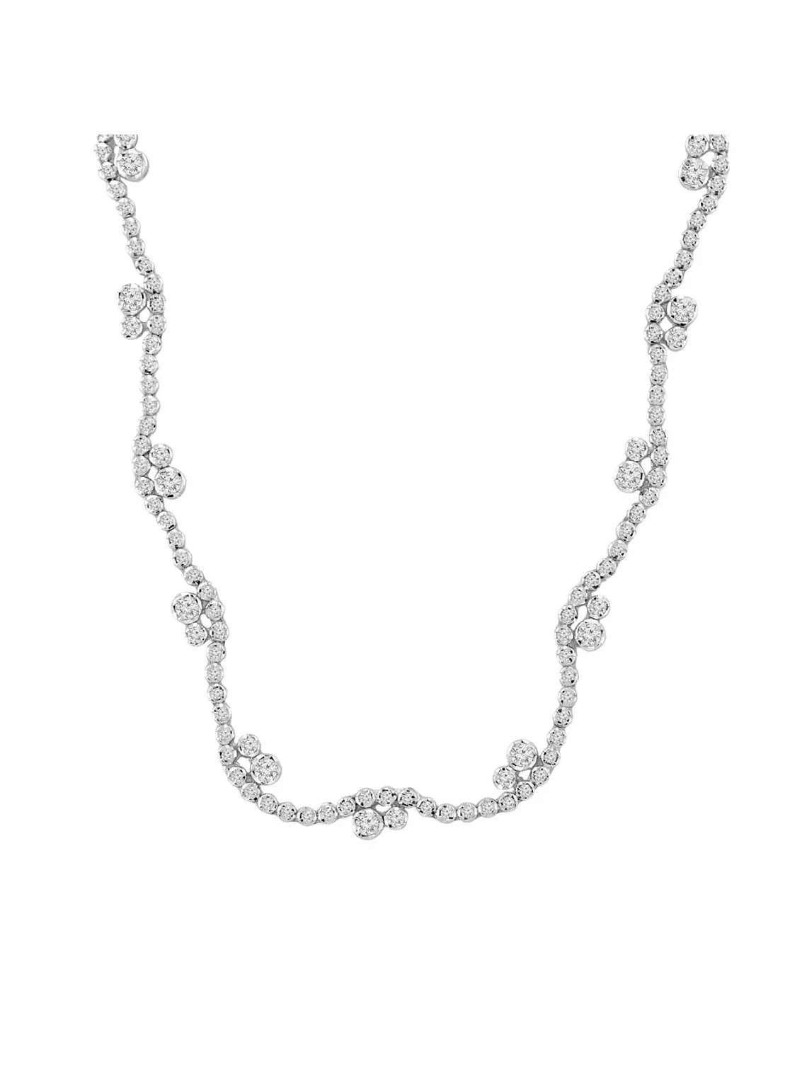 Maravilloso Collar de Diamantes en  Oro Blanco 18K 1
