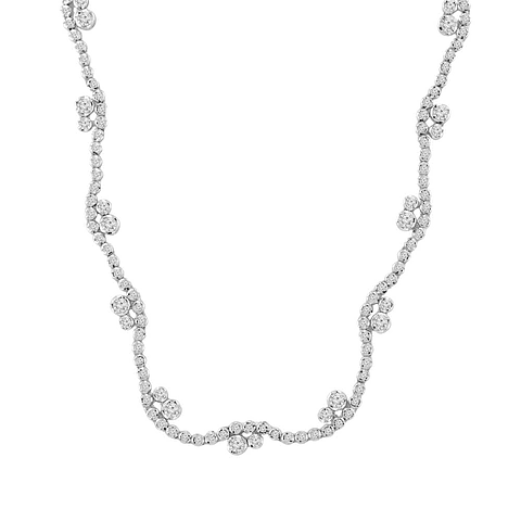 Maravilloso Collar de Diamantes en  Oro Blanco 18K